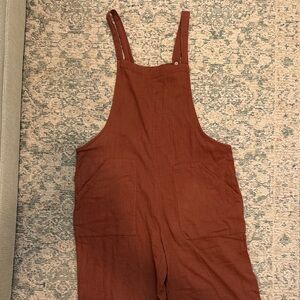 Billabong Rust Brown Women's Overalls Jumpsuit